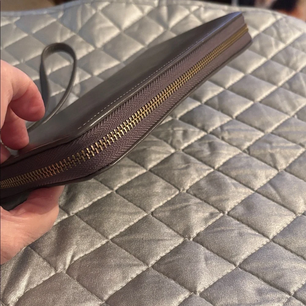 Gray Wristlet Clutch